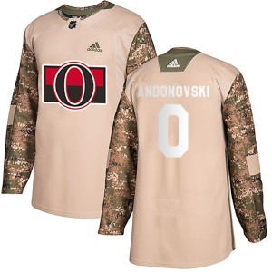 Men's Ottawa Senators Matthew Andonovski Adidas Authentic Veterans Day Practice Jersey - Camo