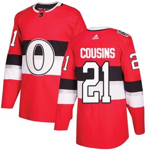 Men's Ottawa Senators Nick Cousins Adidas Authentic 2017 100 Classic Jersey - Red