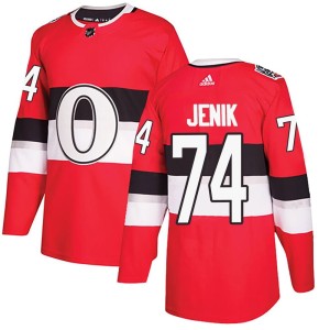 Men's Ottawa Senators Jan Jenik Adidas Authentic 2017 100 Classic Jersey - Red