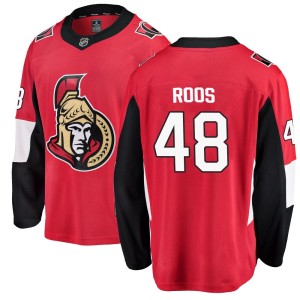 Youth Ottawa Senators Filip Roos Fanatics Branded Breakaway Home Jersey - Red