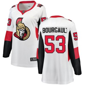 Women's Ottawa Senators Xavier Bourgault Fanatics Branded Breakaway Away Jersey - White