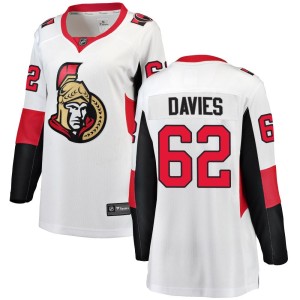 Women's Ottawa Senators Jeremy Davies Fanatics Branded Breakaway Away Jersey - White