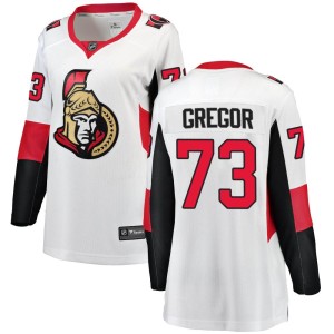 Women's Ottawa Senators Noah Gregor Fanatics Branded Breakaway Away Jersey - White