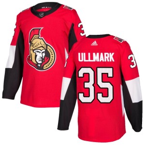 Youth Ottawa Senators Linus Ullmark Adidas Authentic Home Jersey - Red