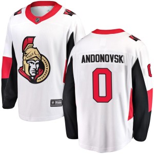 Youth Ottawa Senators Matthew Andonovski Fanatics Branded Breakaway Away Jersey - White