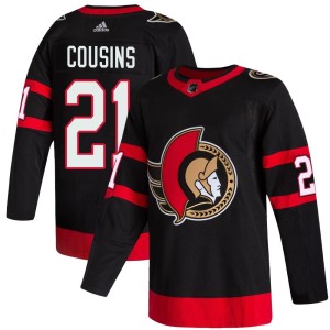 Youth Ottawa Senators Nick Cousins Adidas Authentic 2020/21 Home Jersey - Black