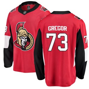 Men's Ottawa Senators Noah Gregor Fanatics Branded Breakaway Home Jersey - Red