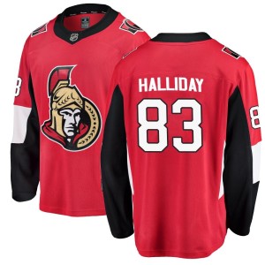 Men's Ottawa Senators Stephen Halliday Fanatics Branded Breakaway Home Jersey - Red