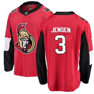 Men's Ottawa Senators Nick Jensen Fanatics Branded Breakaway Home Jersey - Red