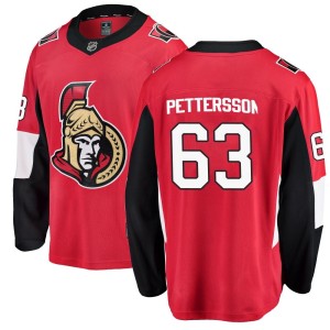 Men's Ottawa Senators Oskar Pettersson Fanatics Branded Breakaway Home Jersey - Red