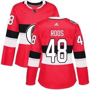 Women's Ottawa Senators Filip Roos Adidas Authentic 2017 100 Classic Jersey - Red