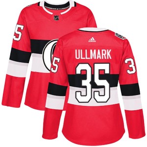 Women's Ottawa Senators Linus Ullmark Adidas Authentic 2017 100 Classic Jersey - Red