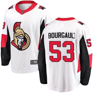 Men's Ottawa Senators Xavier Bourgault Fanatics Branded Breakaway Away Jersey - White