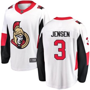 Men's Ottawa Senators Nick Jensen Fanatics Branded Breakaway Away Jersey - White