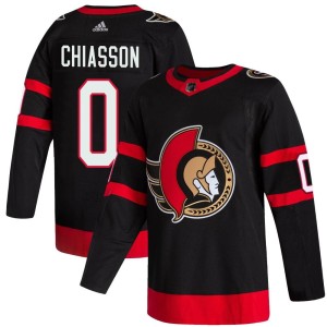 Men's Ottawa Senators Jake Chiasson Adidas Authentic 2020/21 Home Jersey - Black