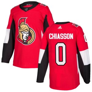 Men's Ottawa Senators Jake Chiasson Adidas Authentic Home Jersey - Red