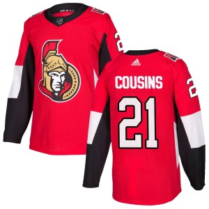 Men's Ottawa Senators Nick Cousins Adidas Authentic Home Jersey - Red