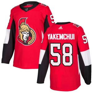 Men's Ottawa Senators Carter Yakemchuk Adidas Authentic Home Jersey - Red